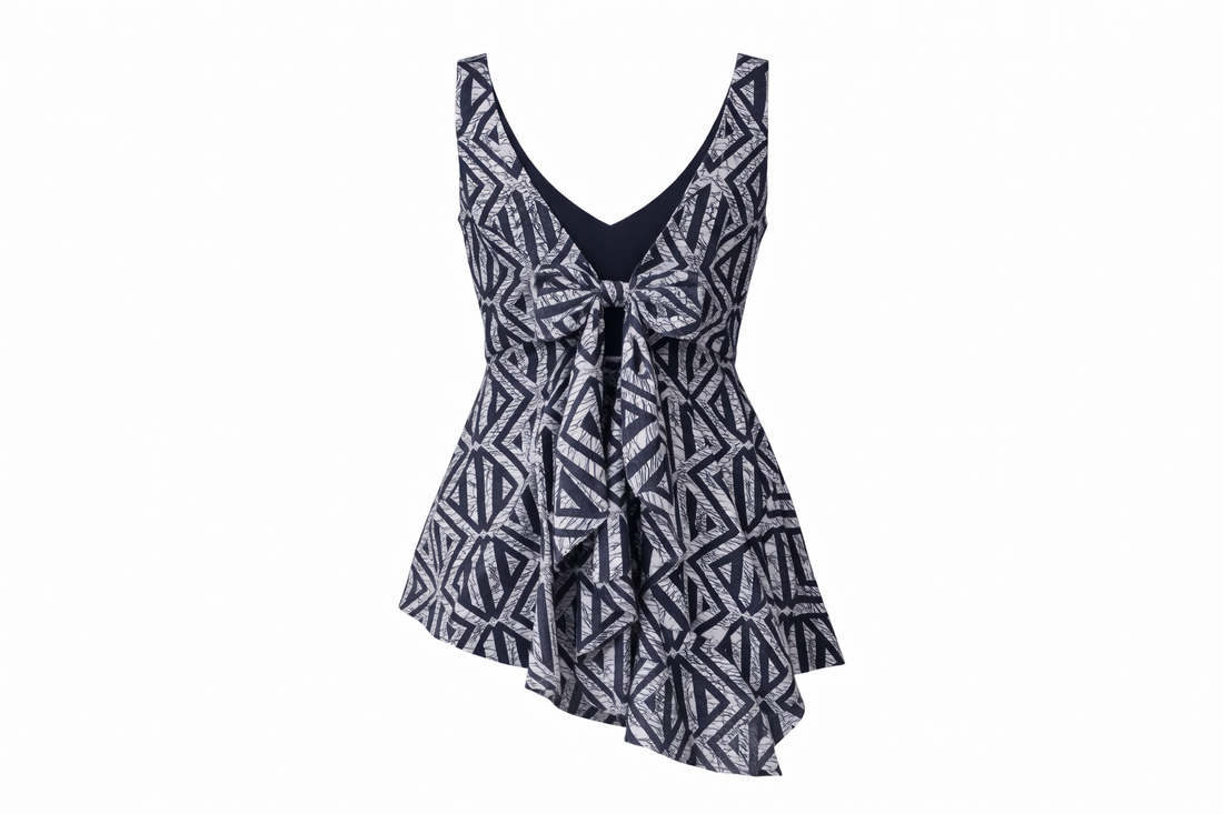 Women’s Polynesian Denim print Blouse