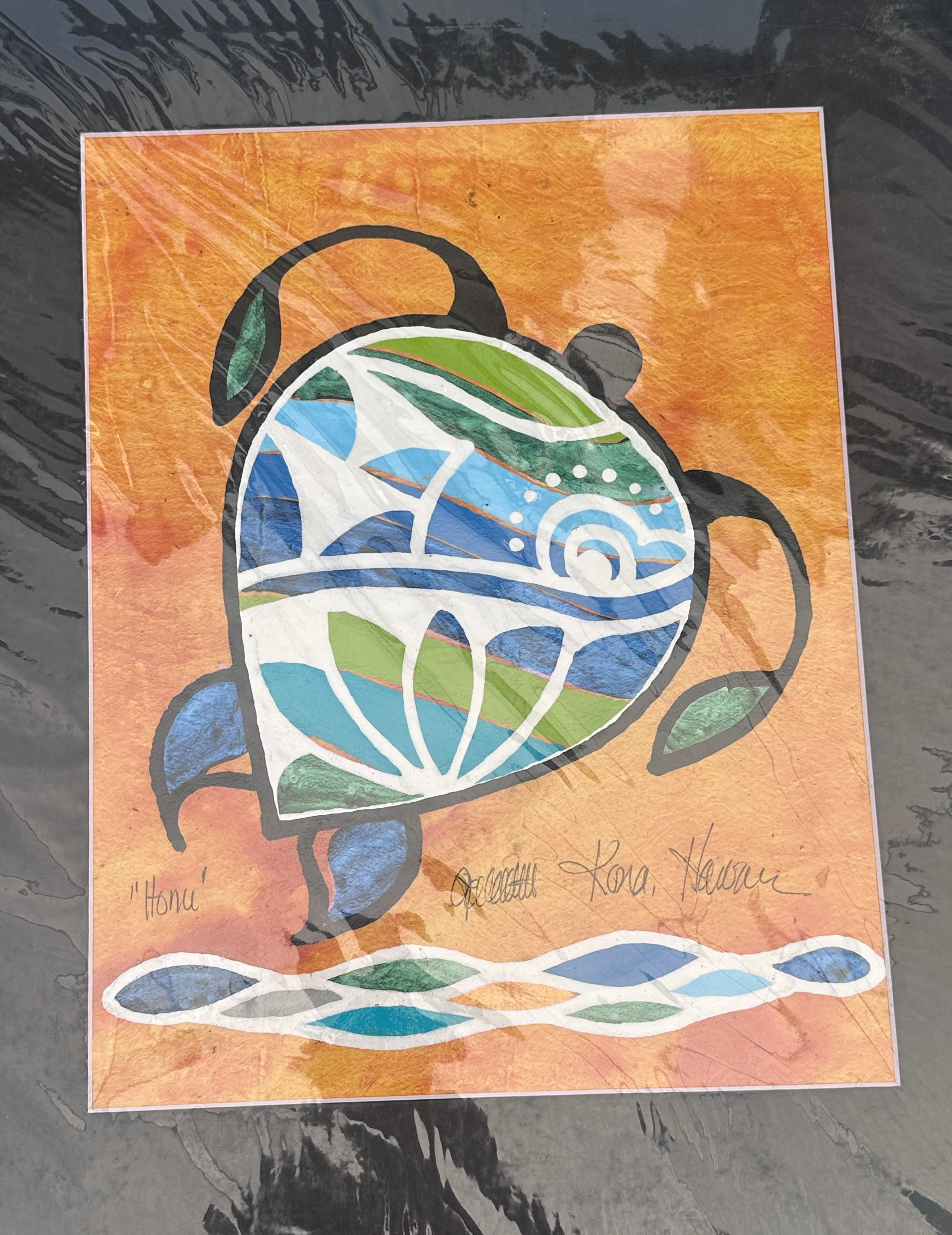 16 x 20 Honu Tapaglyph Painting