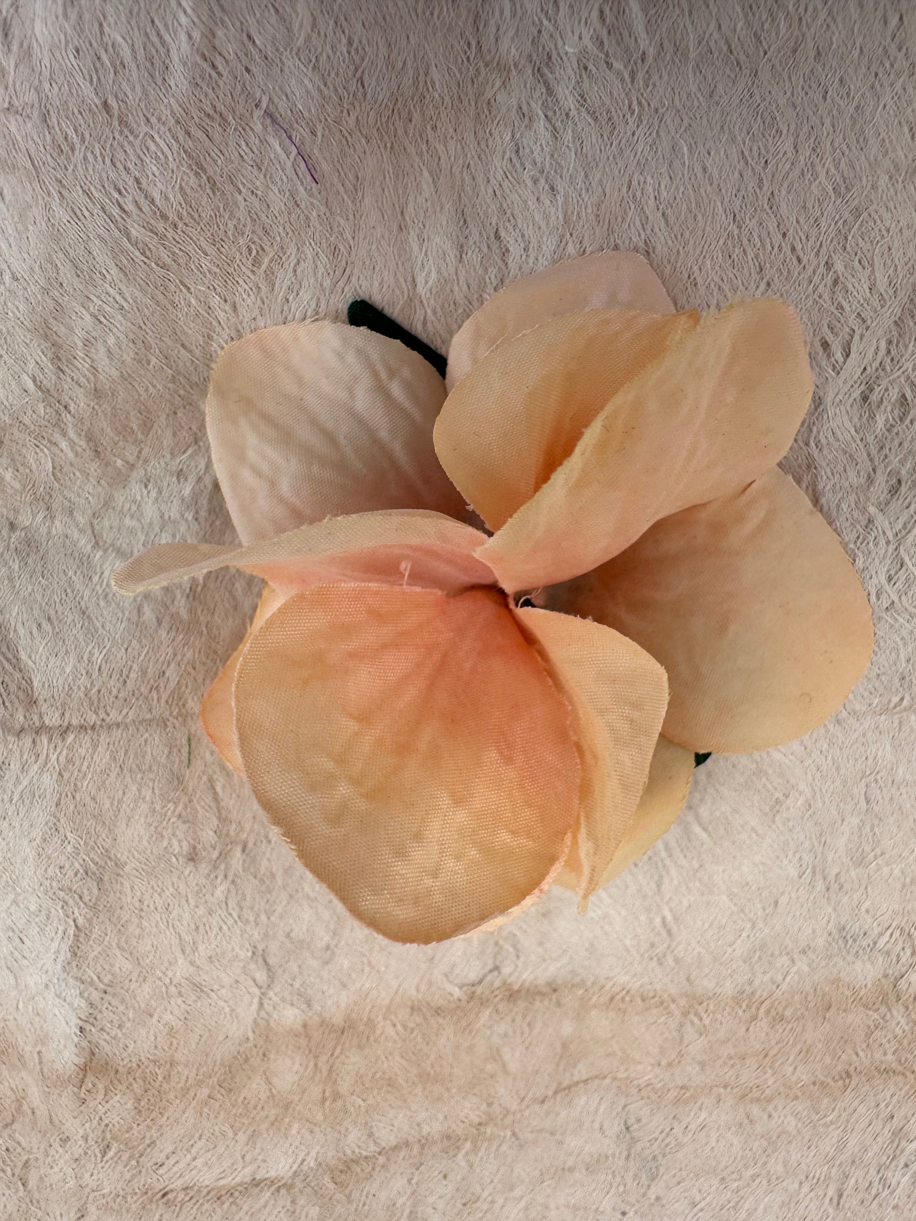 Mini Single Peach Flower Hair Clip