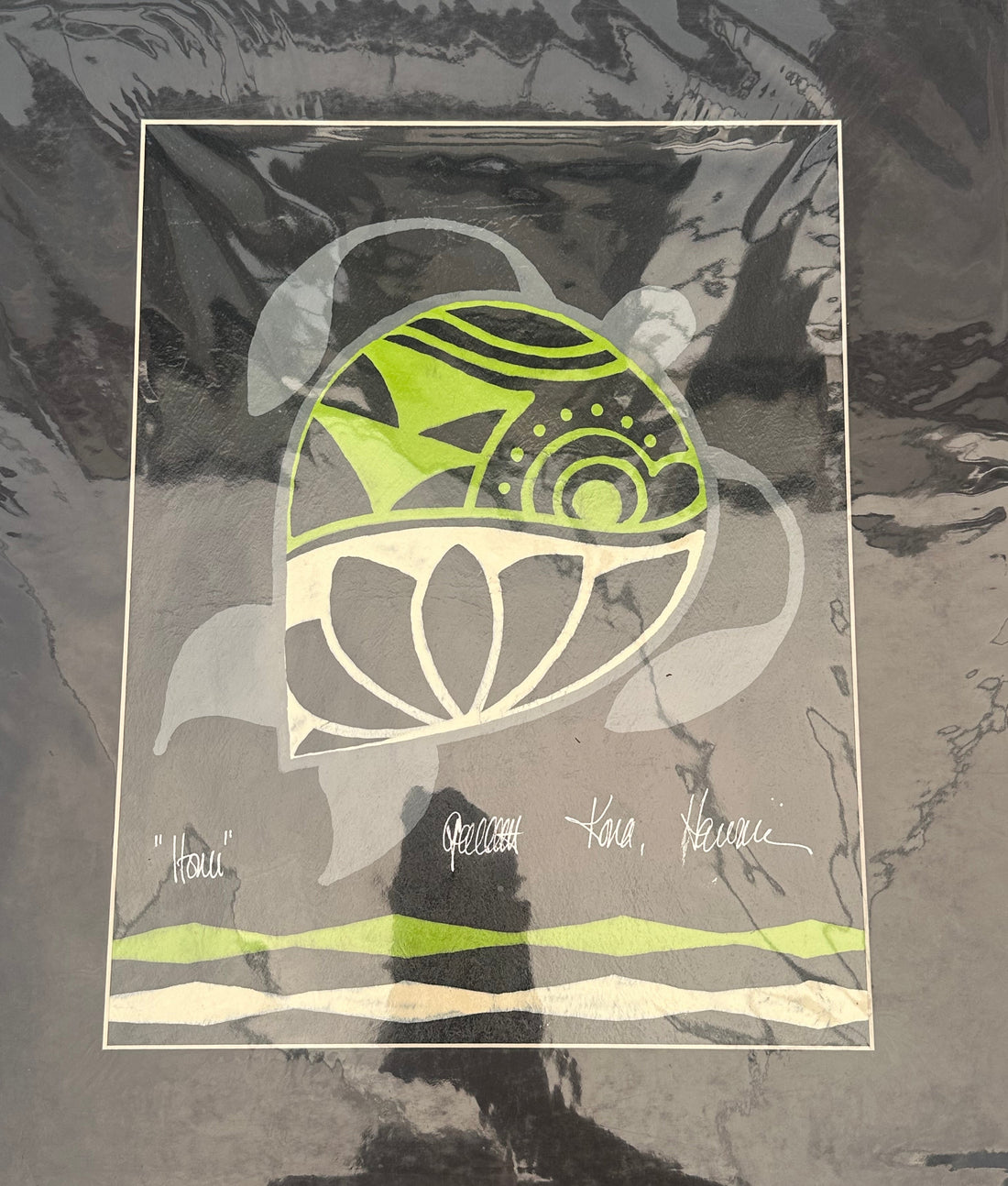 16 x 20 Honu Tapaglyph Painting