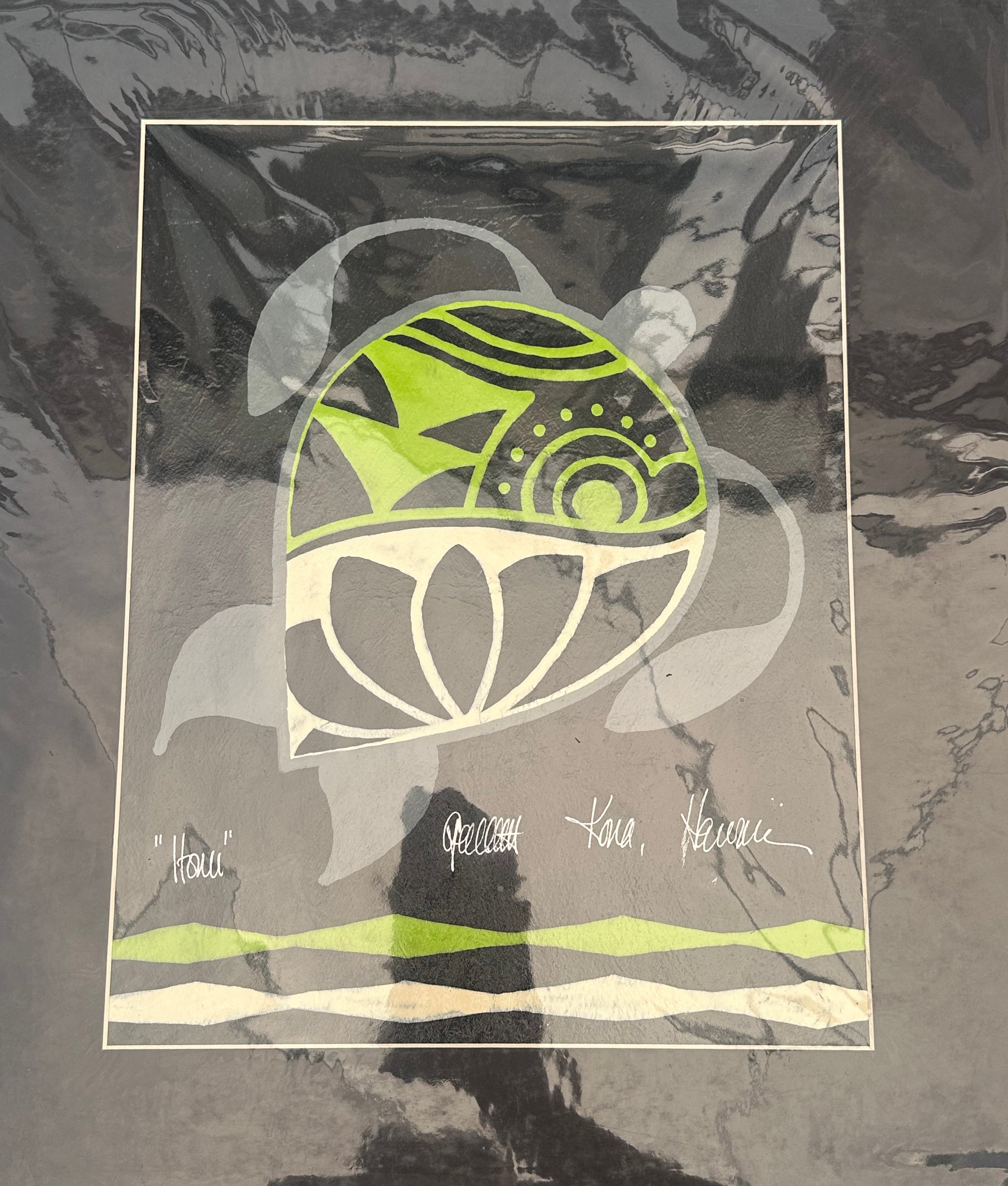 16 x 20 Honu Tapaglyph Painting