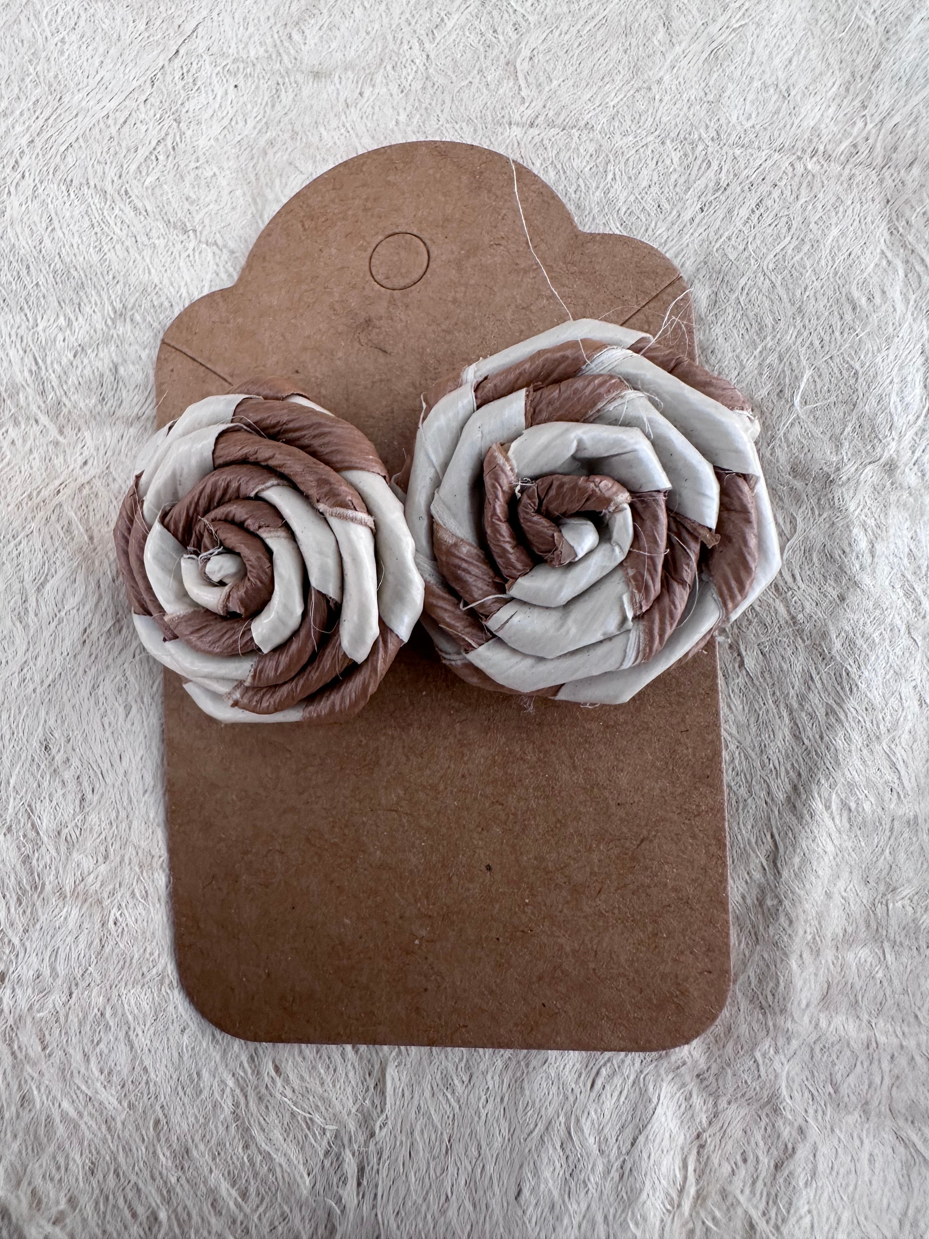 Double color Single Lauhala Earring