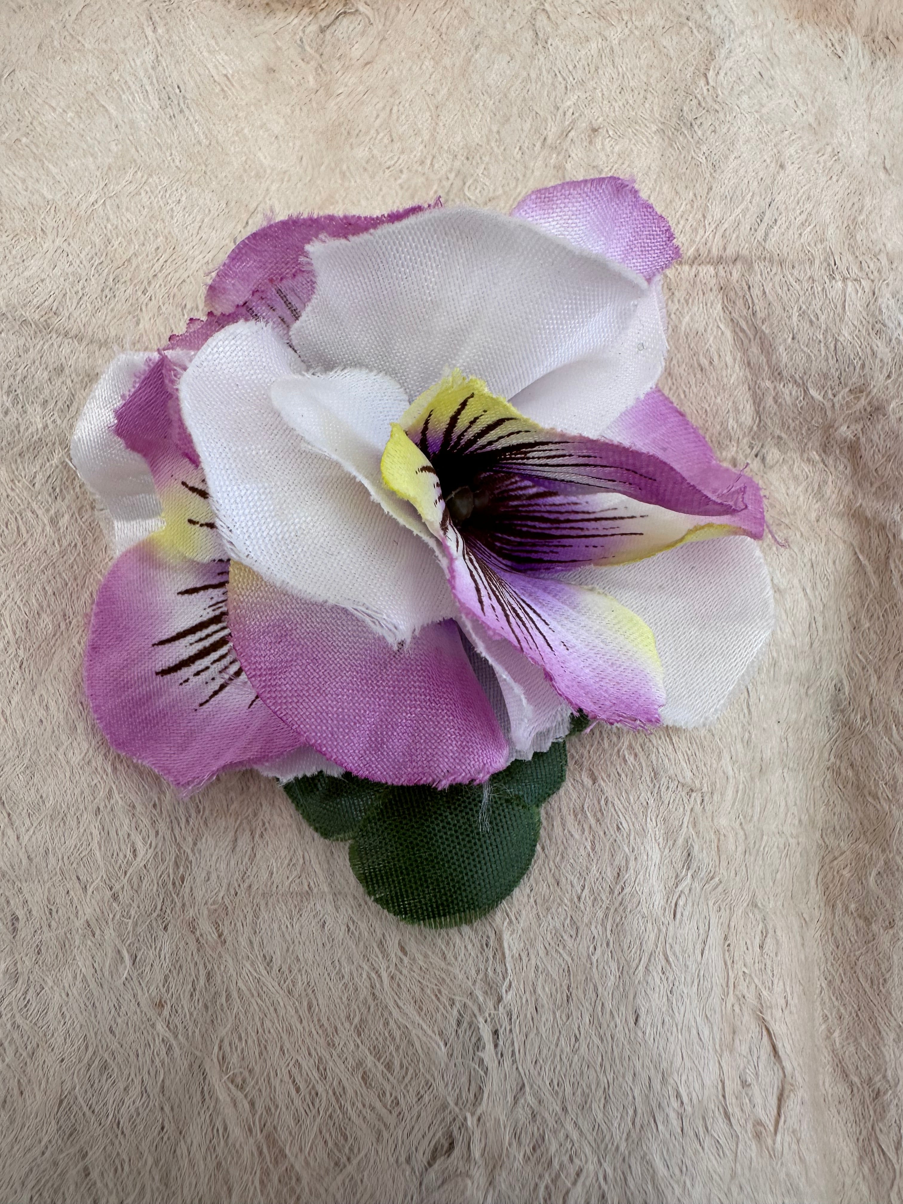 Mini Single Purple Flower Hair Clip
